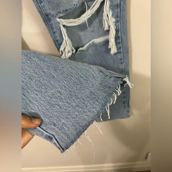 Urban Outfitters BDG Slim Straight Ripped Light Wash Jeans - Picture 12 of 15